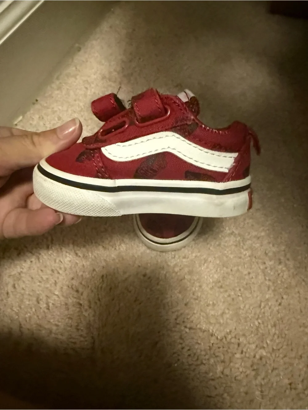 Vans red toddler